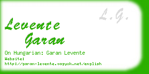 levente garan business card